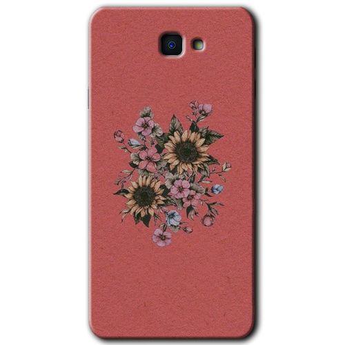 Potkal Hediye Fabrikası Samsung Galaxy J7 Prime 2 Kılıf HD Desen Baskılı Arka Kapak - Retro Çiçek
