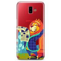 Samsung Galaxy J6 Plus Kılıf Aslan Kral Arka Kapak Koruma Desenli Full Koruyucu