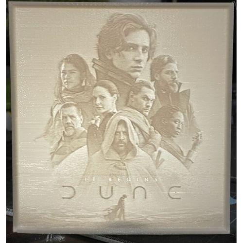 Dune Film Poster Litofan - 5136234