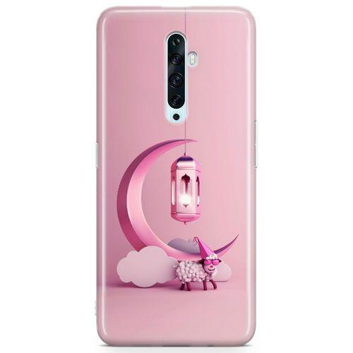 Oppo Reno2 Z 2019 Kılıf Pembe Süsler Arka Kapak Koruma Desenli Full Koruyucu