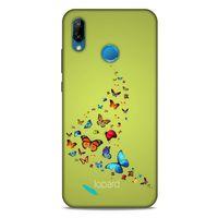 Huawei P20 Lite Kılıf Kelebek Etkisi (48) Bumper Kılıf Pembe Yeşil
