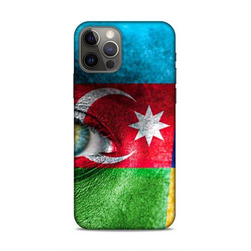 Apple iPhone 12 Pro Uyumlu Kılıf Azarbaijan (42) Rugged Armor Kılıf Göz Bayrak
