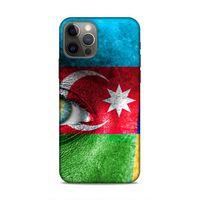 Apple iPhone 12 Pro Uyumlu Kılıf Azarbaijan (42) Rugged Armor Kılıf Göz Bayrak