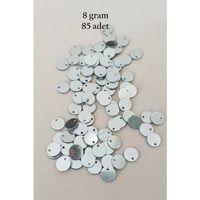 Oya Abiye Bileklik Kolye Pleksi Metalik Plastik Pul Gümüş Renk 8 gram 85 adet - BNC523