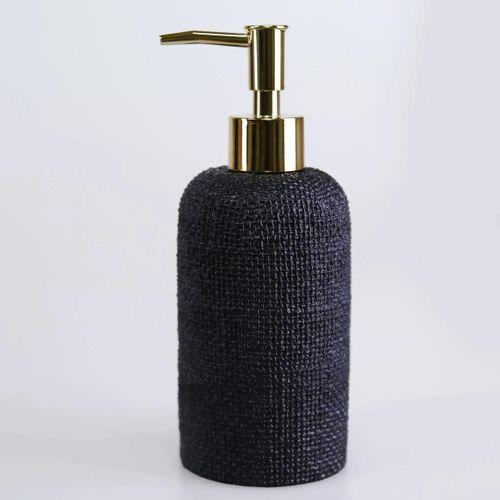 By Selim Natural 5 Parça Polyester Banyo Seti Siyah