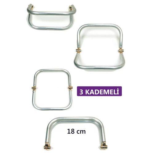 3 Kademeli Gizli Metal Mango Çanta Bursu – 18 cm - Metal Çanta Aparatı