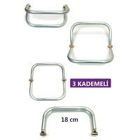 3 Kademeli Gizli Metal Mango Çanta Bursu – 18 cm - Metal Çanta Aparatı