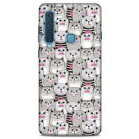 Lopard Samsung Galaxy A9 2018 Uyumlu Kılıf Kediler (32) Soft Silikon Kılıf Pembe Burun