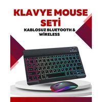 Bluetooth 5.3 Destekli Şarjlı Taşınabilir Klavye + Mouse Kombinasyonu