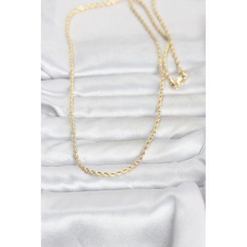 CM 14K Gold Renk Burgu Model Zincirli 60 cm Kadın Kolye