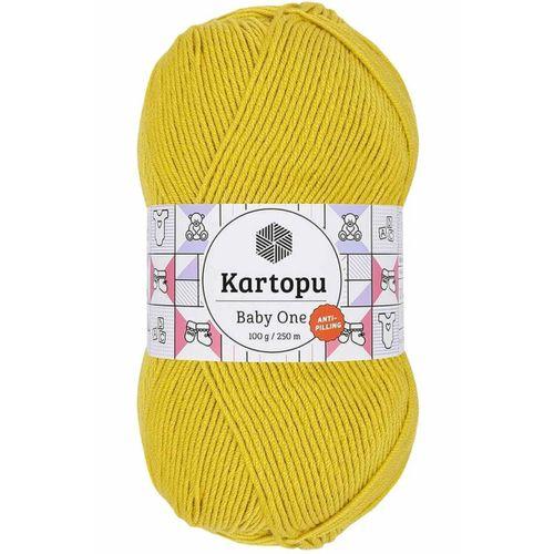 1 Adet Baby One Tüylenmeyen El Örgü İpi Yünü Hardal Sarı K1321