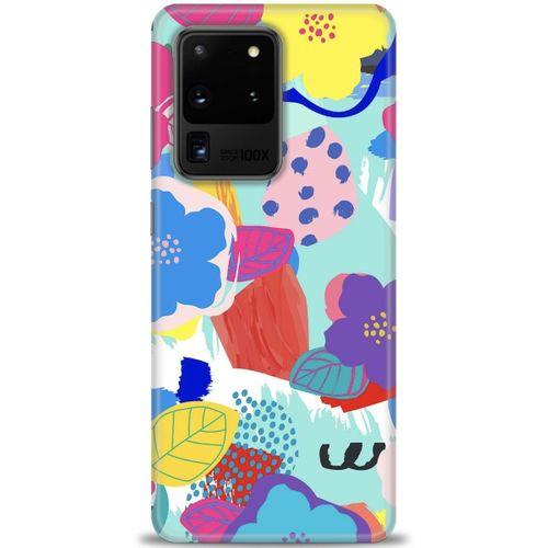 Samsung Galaxy S20 Ultra Kılıf HD Baskılı Kılıf - Flowers + Tam Ekran Koruyucu