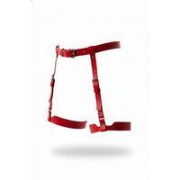Kırmızı Jartiyer Harness Deri Ayarlanabilir Tokalı Bacak Aksesuarı - Brf133