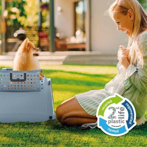 Imac Lınus Cabrıo Üstü Açılır Evcil Hayvan Taşıma Çantası Gri 52,5x32x34,5cm