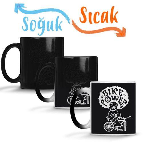 Bike Power Branco Sihirli Kupa Bardak Porselen