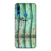 Huawei Y9 Prime 2019 Kılıf Yesil Tahta Kapi Arka Kapak Silikon Koruma Full Koruyucu