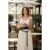 Siyah Kadın Kemer Kalın Ve İnce İkili Bel Aksesuarı - Brf1129