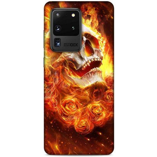Samsung Galaxy S20 Ultra Uyumlu Kılıf Motorsiklet (19) Kılıfları Kurukafa
