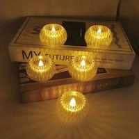 VIP PROFESYONEL KALİTE IŞIKLI YILBAŞI MUMU CRYSTAL LİGHT CANDLE 6 ADET KRİSTAL LED IŞIKLI PİLLİ MUM