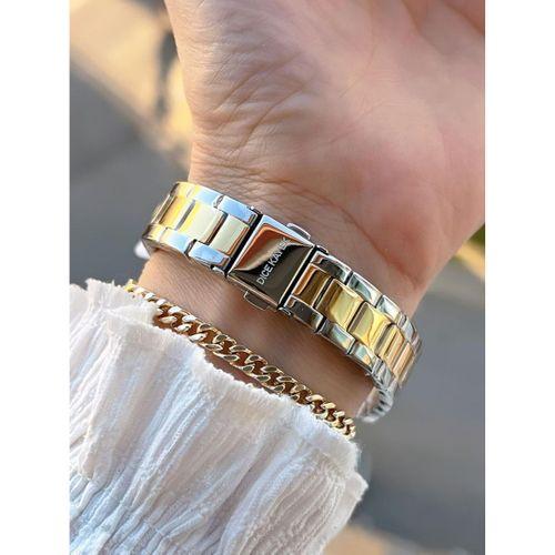 Dice Kayek 2 Yıl Garantili Çelik Kasa Ve Kordon 5 Atm Suya Dayanıklı Kadın Kol Saati+Bileklik AA.001