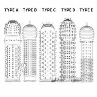 Tırtıklı Kabartmalı Güçlü Uyarıcı Şeffaf Silikon Penis Kılıfı - TYPE A