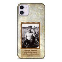 Apple Iphone 11 Kılıf Atatürk (8) Baskılı Kılıf Açık Kahve