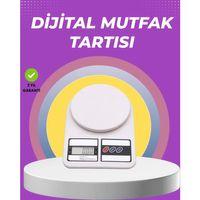 Beyaz Plastik Dijital Mutfak Tartısı – 24x16.8x1.5cm