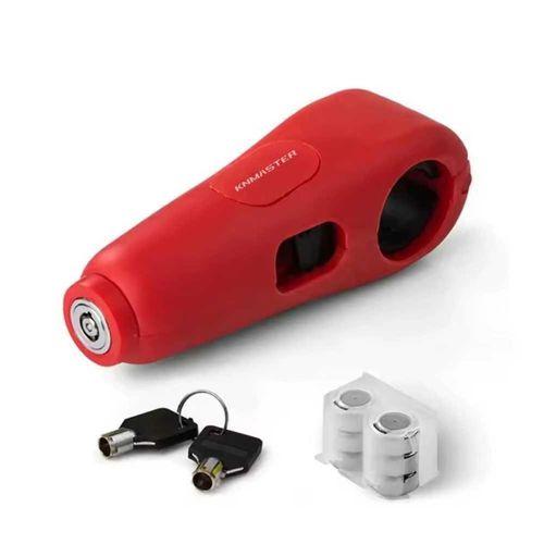 Knmaster Alarmlı Motosiklet Elcik Manet Fren Kilidi-Kırmızı