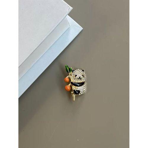 Panda Broş - Beyaz