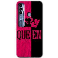 Tecno Spark 7 Pro Kılıf HD Desen Baskılı Arka Kapak - Queen + Kırılmaz Cam