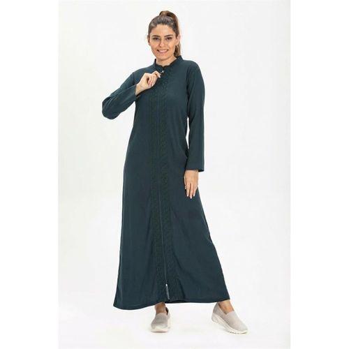 Cemre Şile Bezi Mevsimlik Ferace Petrol Ptrl