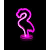 Neon Işıklı Flamingo Yazılı Masa Gece Lambası