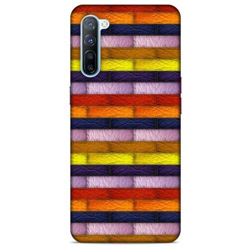 Oppo Reno 3 Kılıf Patchwork (30) Silicone Case Şeker Pembe Sarı