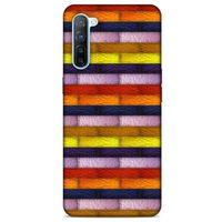 Oppo Reno 3 Kılıf Patchwork (30) Silicone Case Şeker Pembe Sarı