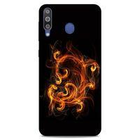 Lopard Samsung Galaxy M30 Uyumlu Kılıf FireX (25) Antişok Kapak Ateş Kırmızı
