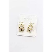 Taşlı Küpe - Altın