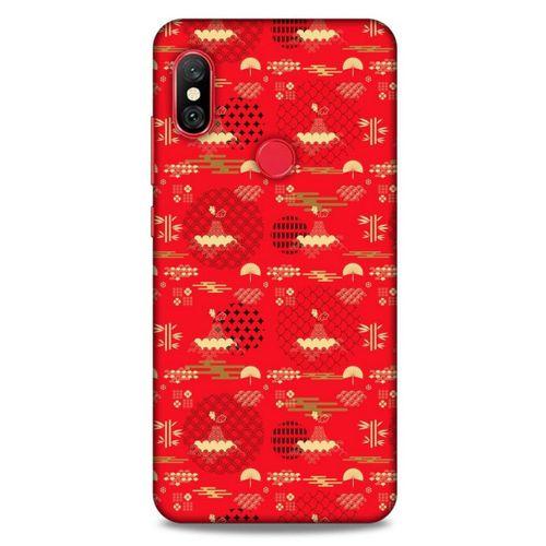 Xiaomi Redmi Note 6 Pro Kılıf Japonya (1) Kılıfı Sarı Kırmızı