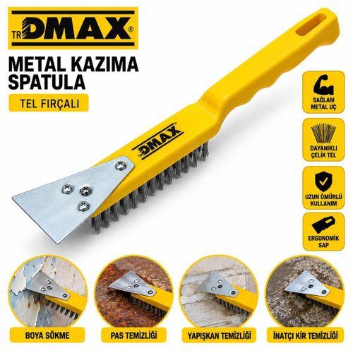 Çelik Tel Fırça ve Metal Kazıma Spatula 270 mm 2in1