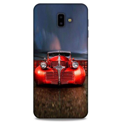 Lopard Samsung Galaxy J6 Plus Uyumlu Kılıf PickUpX (43) Thin Fit Kılıf Kırmızı Ateşli