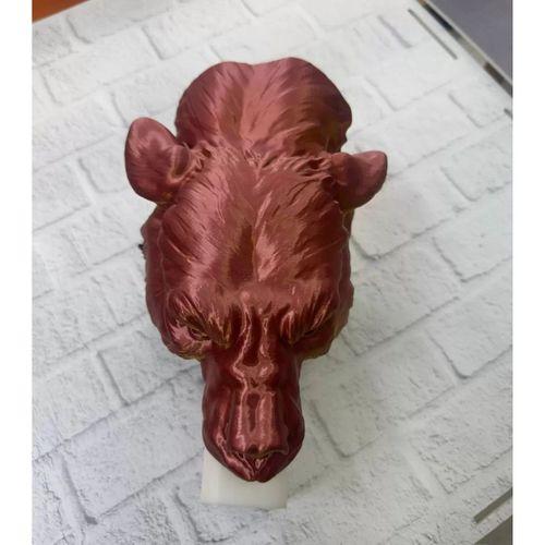 Gold Red Jaguar Başı Duvar Aksesuarı Asılabilir Dekoratif 20x16 Cm