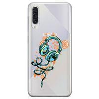 Samsung Galaxy A70s Kılıf Dj Kulaklığı Arka Kapak Koruma Desenli Full Koruyucu