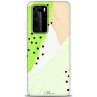 Huawei P40 Pro Kılıf HD Baskılı Kılıf - Fıstık Yeşili + Tam Ekran Koruyucu