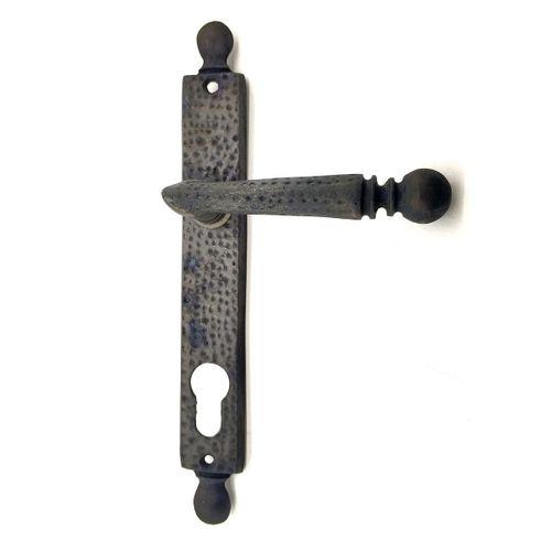 Antika Tarz Dekoratif Pirinç Misket Oda Kapı Kolu - 245x34 Mm, Oksit