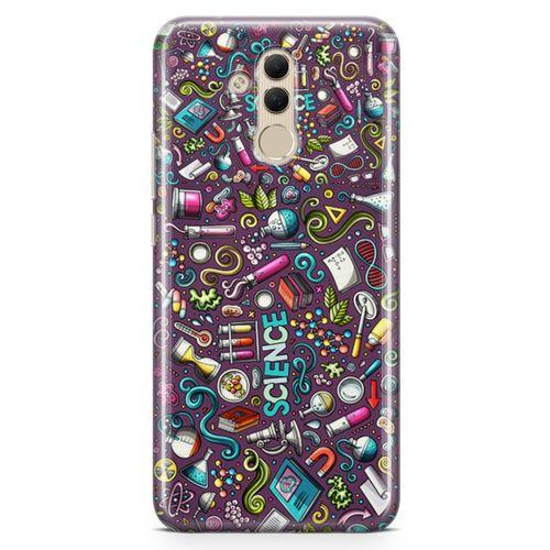Huawei Mate 20 Lite Kılıf Bilim İçin Doodle Arka Kapak Koruma Desenli Full Koruyucu