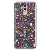 Huawei Mate 20 Lite Kılıf Bilim İçin Doodle Arka Kapak Koruma Desenli Full Koruyucu