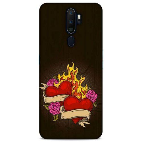 Lopard Oppo A9 2020 Uyumlu Kılıf Tattoo's (14) Lansman Kılıf Çift Kalp