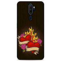 Lopard Oppo A9 2020 Uyumlu Kılıf Tattoo's (14) Lansman Kılıf Çift Kalp