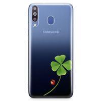 Samsung Galaxy M30 Kılıf UğurBöceği Yonca Arka Kapak Koruma Desenli Full Koruyucu