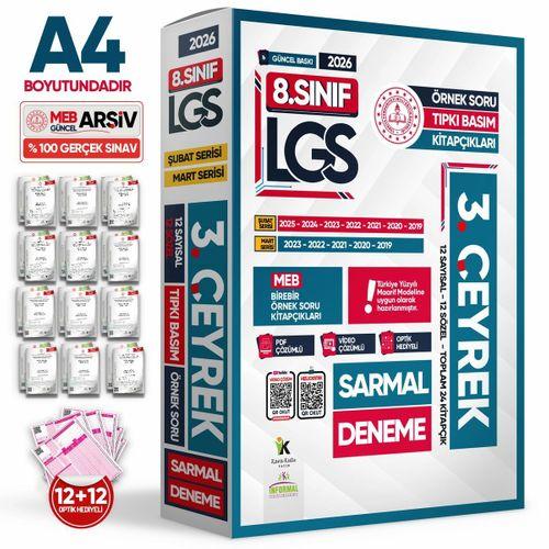 2026 8 Sınıf LGS 3  ÇEYREK Şubat-Mart Ayı MEB Örnek Soru Tıpkı Basım Sarmal Deneme Paketi Çözümlü