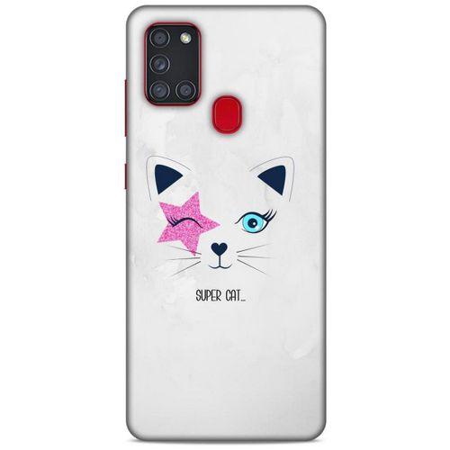 Lopard Samsung Galaxy A21s Uyumlu Kılıf Kediler (19) Kılıfları Süper Kedi